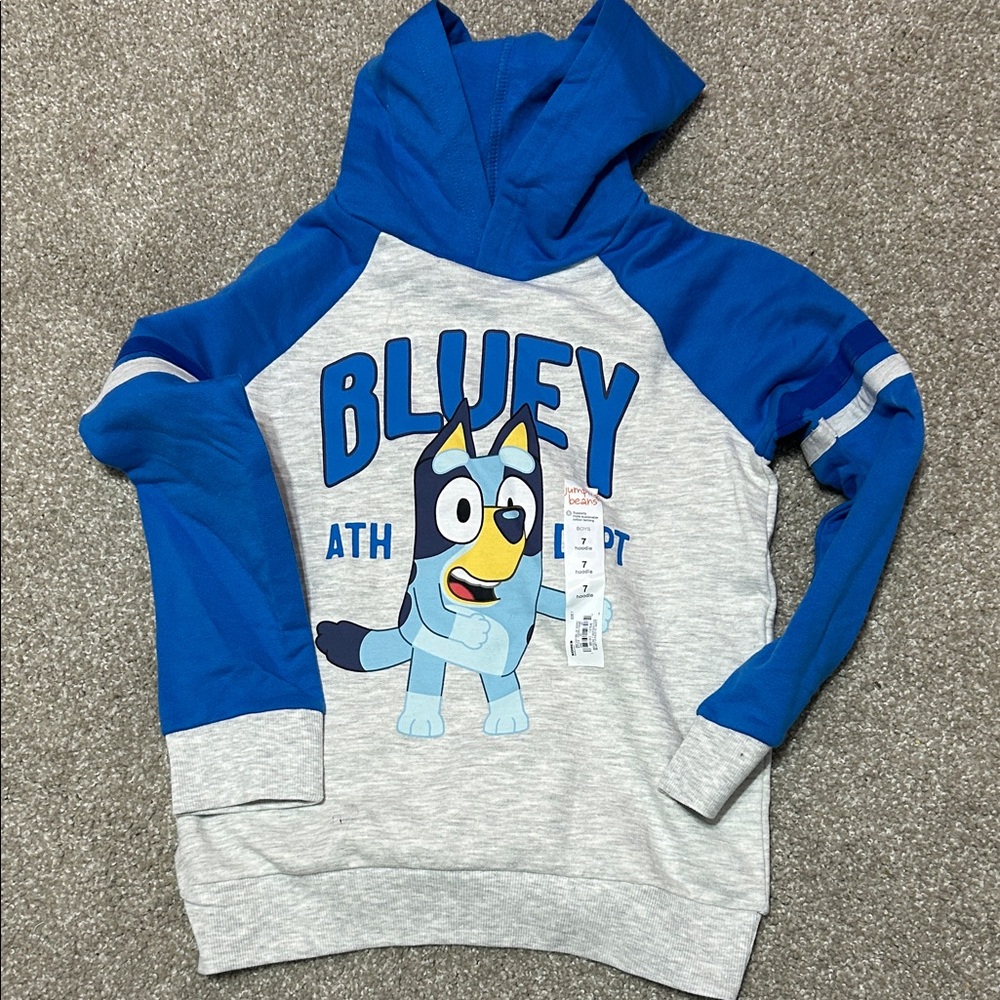 Jumping Beans Bluey Hoodie - Blue and Gray